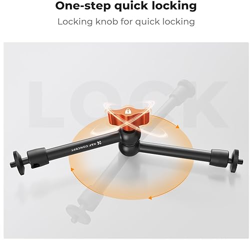 Miniatura 6 de K&F CONCEPT Kit de abrazadera de brazo mágico de 9.8 pulgadas con tornillo de rosca de 14 y 38 pulgadas, cabezales de bola de 360 , soporte de