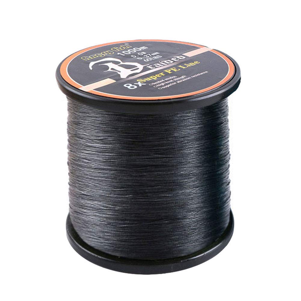 Ligne de Pêche Tressée en PE 8 Braid 1000m Super Fort Tresse de Pêche 14-80LB Résistante à l’Abraison