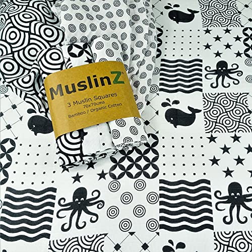 MuslinZ Mussola sensoriale quadrati in bianco e