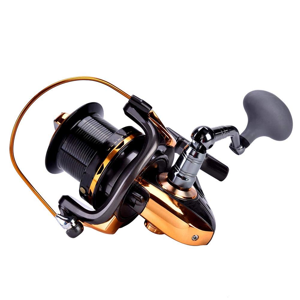 Alomejor 1 Unid Carrete de Pesca, 12 + 1BB Fundición Metálica Mar Pesca Carrete Carrete de Pesca de Alta Velocidad Spinning Tackle Accesorios