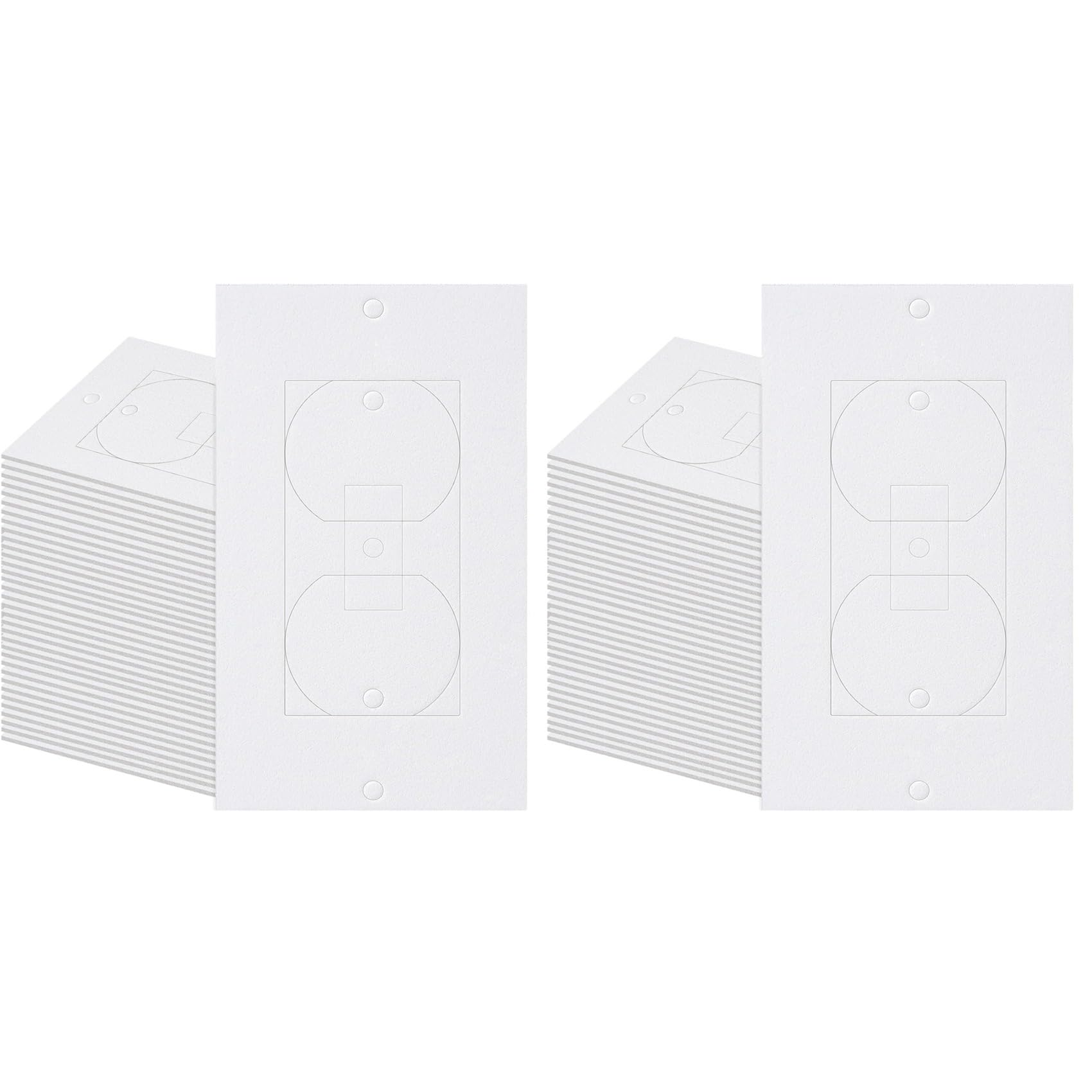 Jnchdghwa White Outlet Insulators Draft Sealers, 200Pcs Electrical Outlet Insulation Pads, Eva Foam Gasket For Wall, Switch Socket Cover