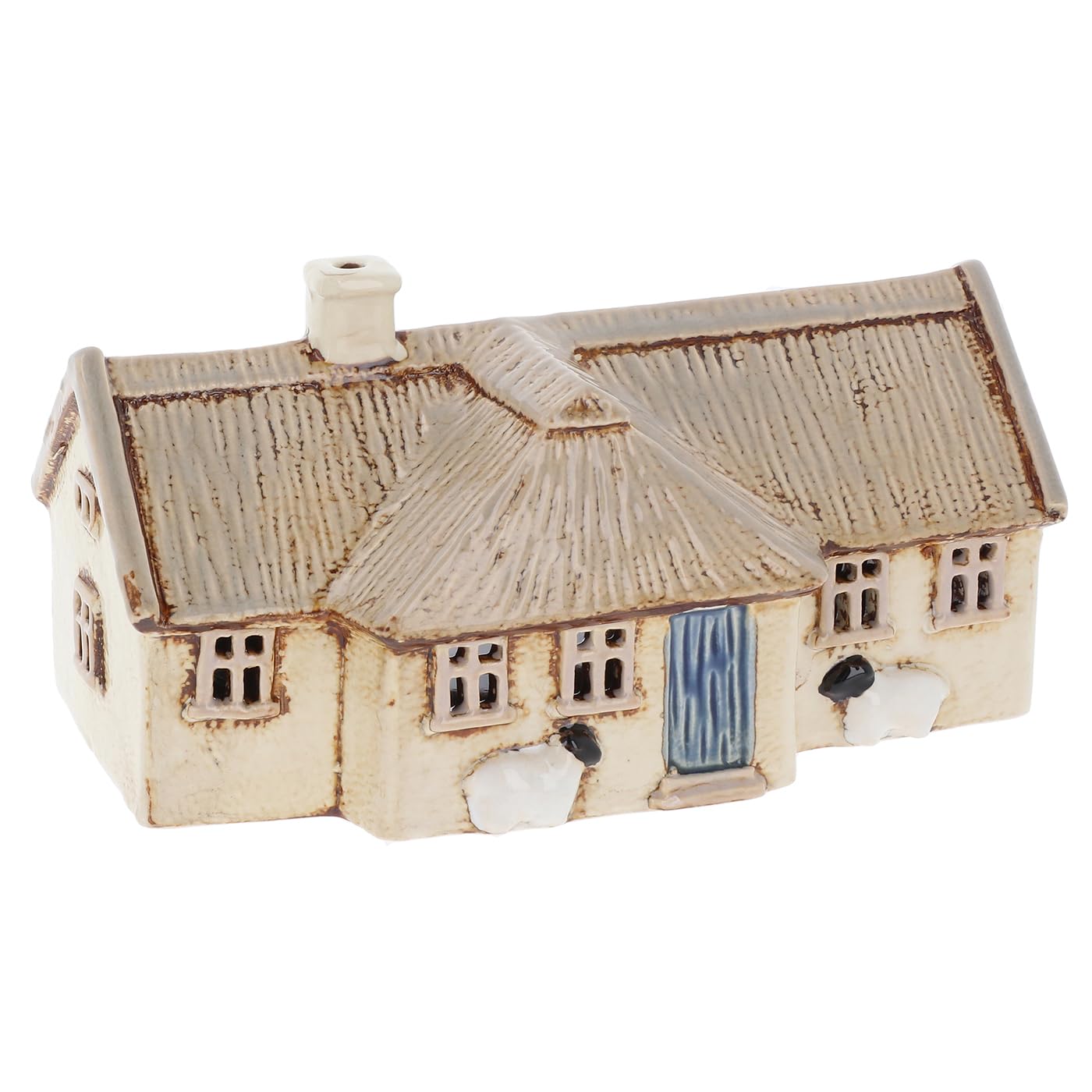 Village Pottery Croft House Thatch Straw Tealight Holder 342592