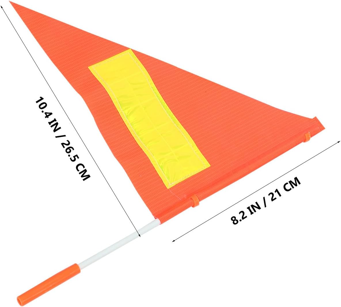 DOITOOL High Visibility Orange Safety Flag for Bikes and Scooters with Pole and Mounting Bracket Waterproof Reflective Triangle Flag for Golf Courses and Cycling
