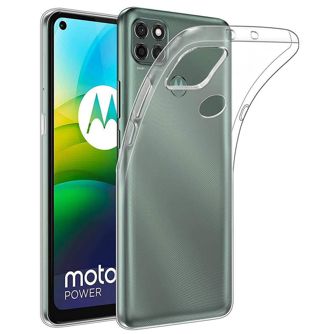 Amazon Brand - Solimo Mobile Cover for Motorola Moto G9 Power (Soft & Shockproof Back Case with inbuilt Cushioned Edges), Transparent (B098PDJ32C) Amazon Price History, Amazon Price Tracker