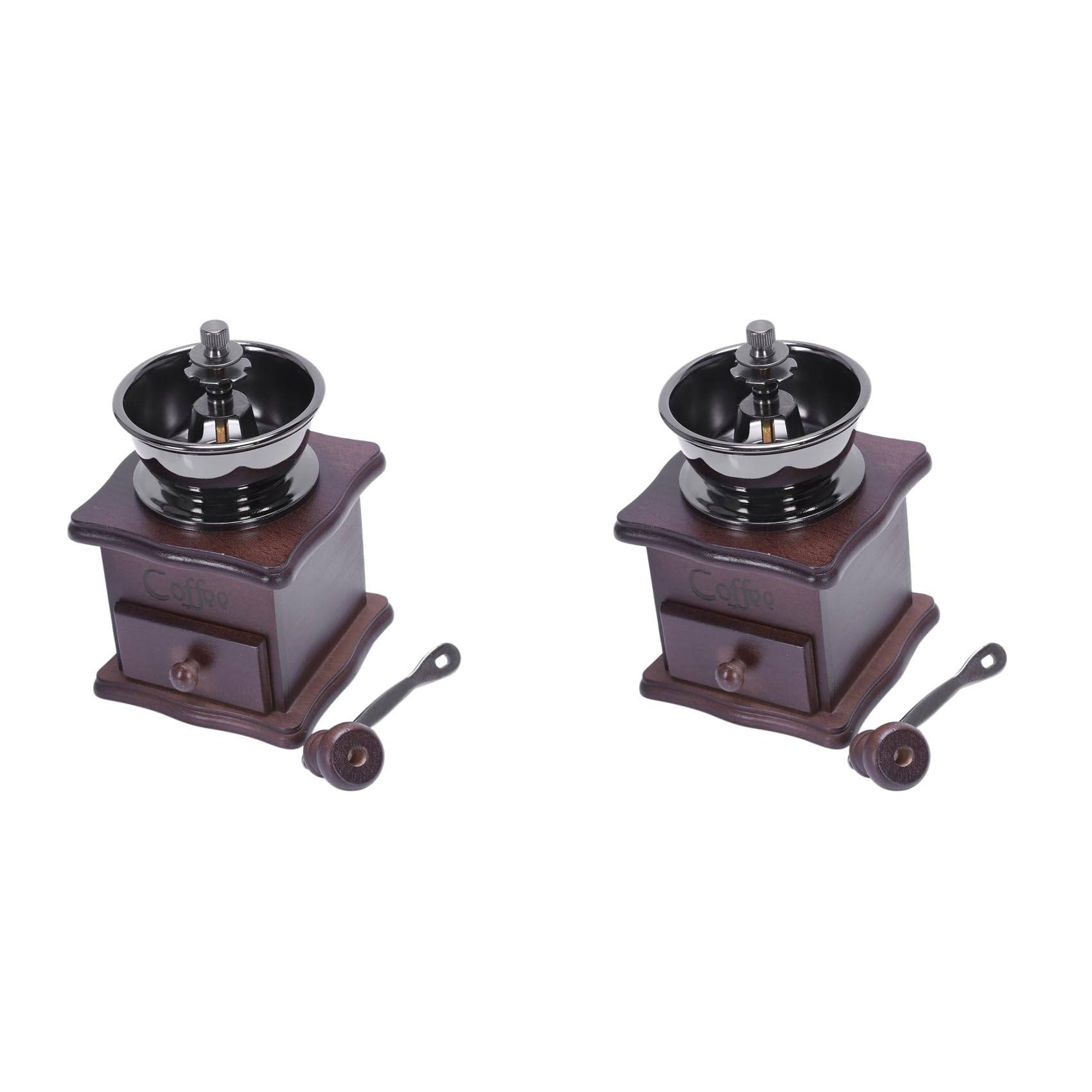 Hndhbfgrt 2X Manual Coffee Grinder, Hand Coffee Beans Grinding Machine, Hand Coffee Burr Mill,Manual Bean Grinder