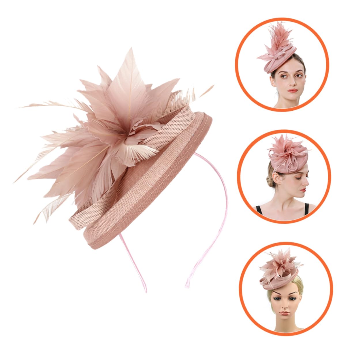 Abaodam 2 Uds Pasador Sombrero Diadema Nupcial Sombreros De Mujer Clips Para El Pelo De Graduación De Fiesta De Cóctel Tocados Fiesta De Té De Té