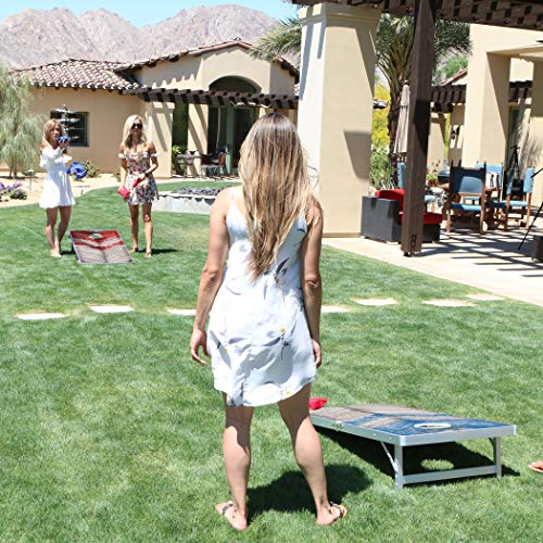 Image of GoSports 4 x 2 ft Ultra Portable Cornhole Board Set - Choose LED Lights or Standard - Regulation Size Corn Hole Games for Adults, Perfect for Tailgating and Camping - Includes 8 Bean Bags & Rules