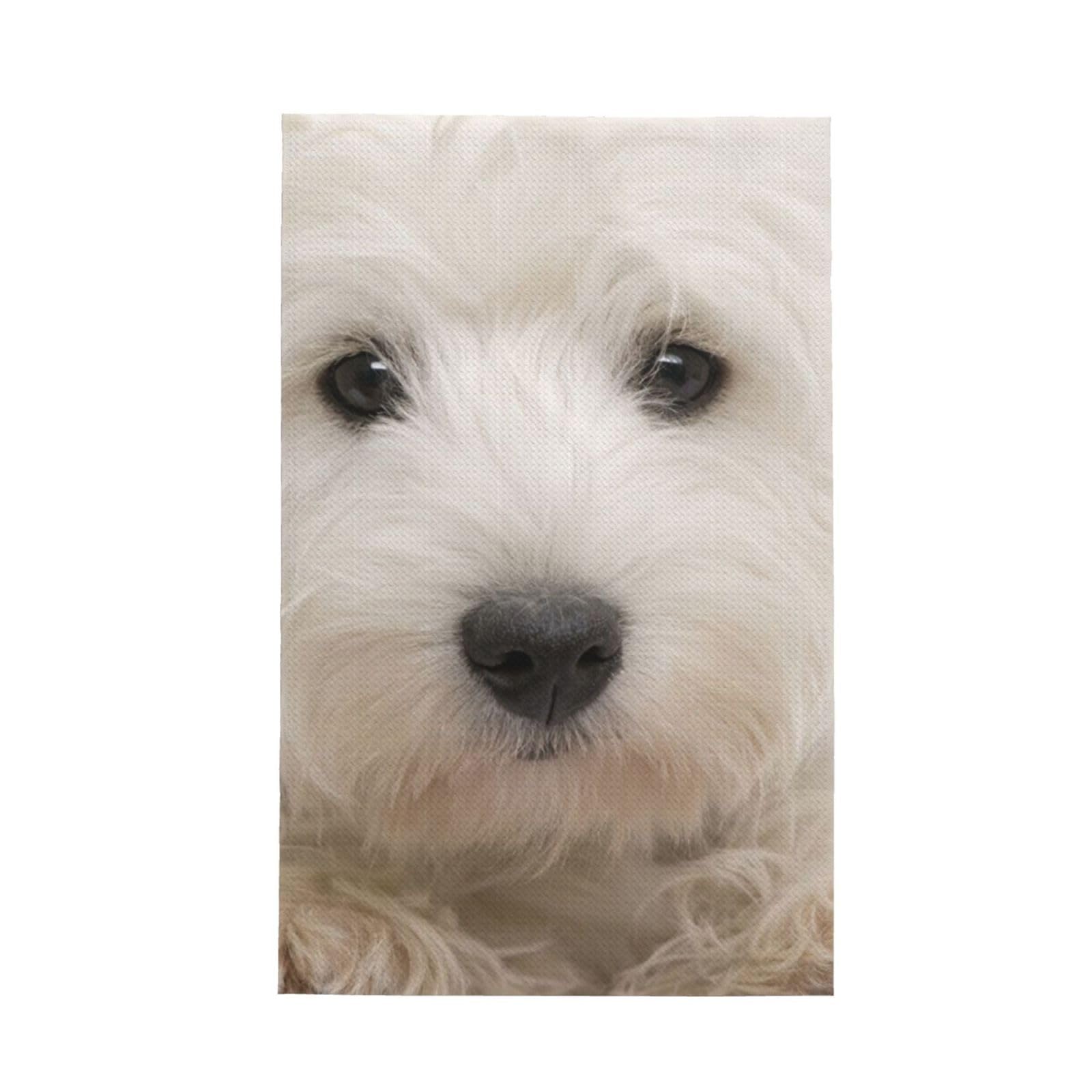 GRatka Cute Westie Puppy,Waffle Tea Towels Kitchen Absorbent Dish Cloth Drying Dish Towels 41 x 66 cm