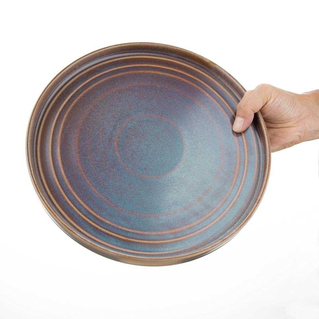 Olympia Cavolo flache runde Teller, schillernd, 270 mm, 4 Stück
