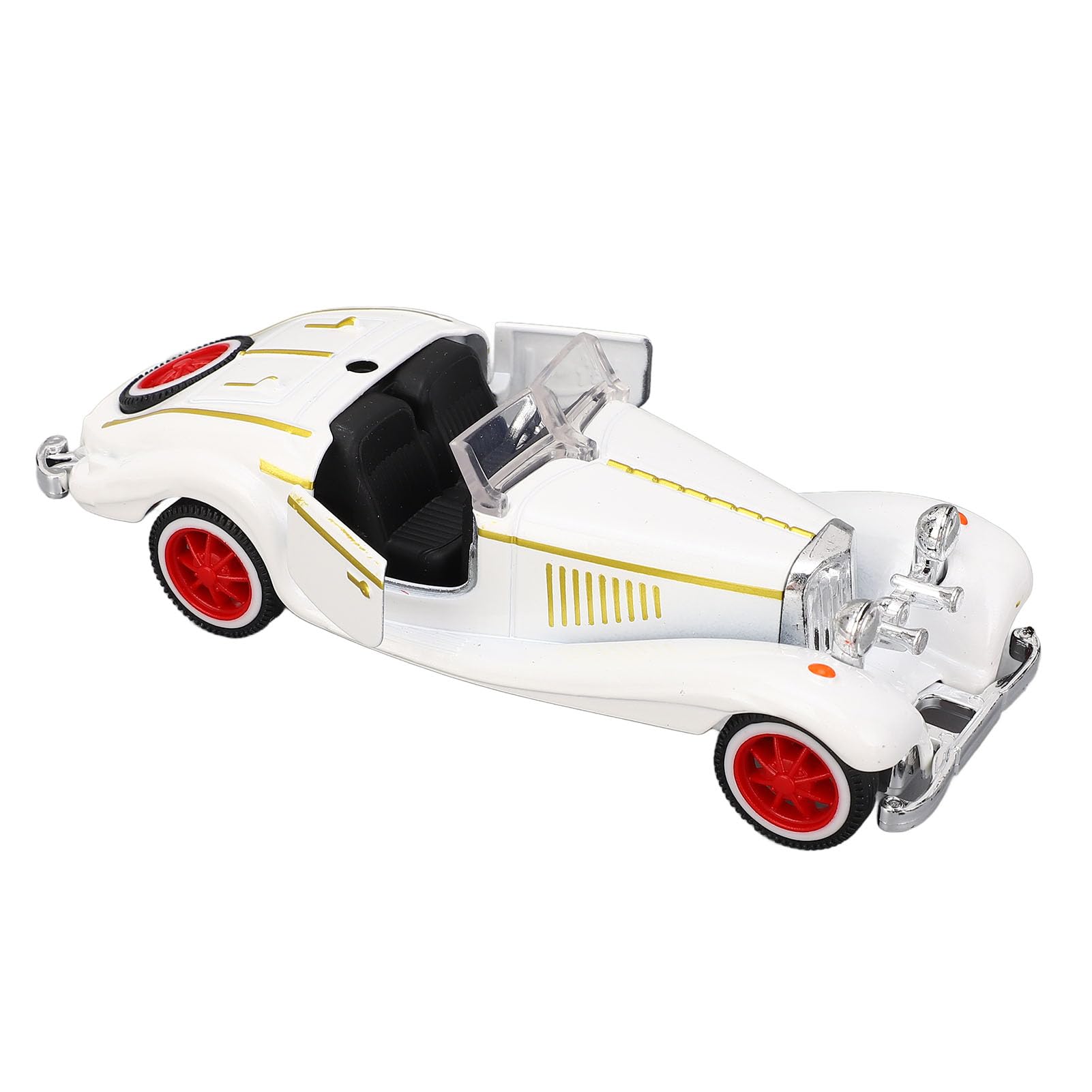 1:32 Scale Vintage Convertible Car Model Diecast Alloy Car Model Toy for Kids Birthday (White)