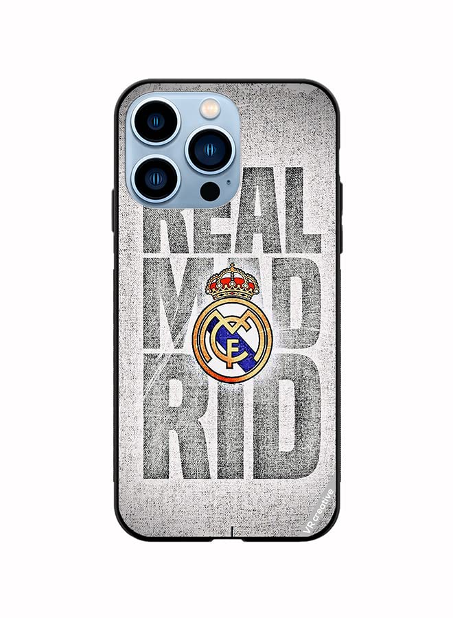 VR Creative Protective Case Cover For Apple Iphone 13 Pro Real Madrid Logo Design Multicolour