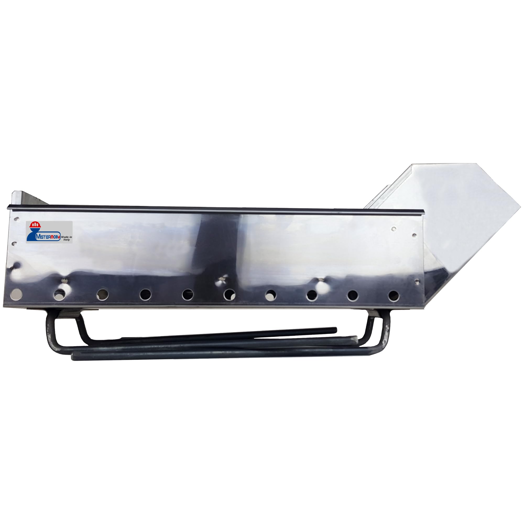 Mini barbecue en acier inoxydable de 50 cm avec pieds pliables