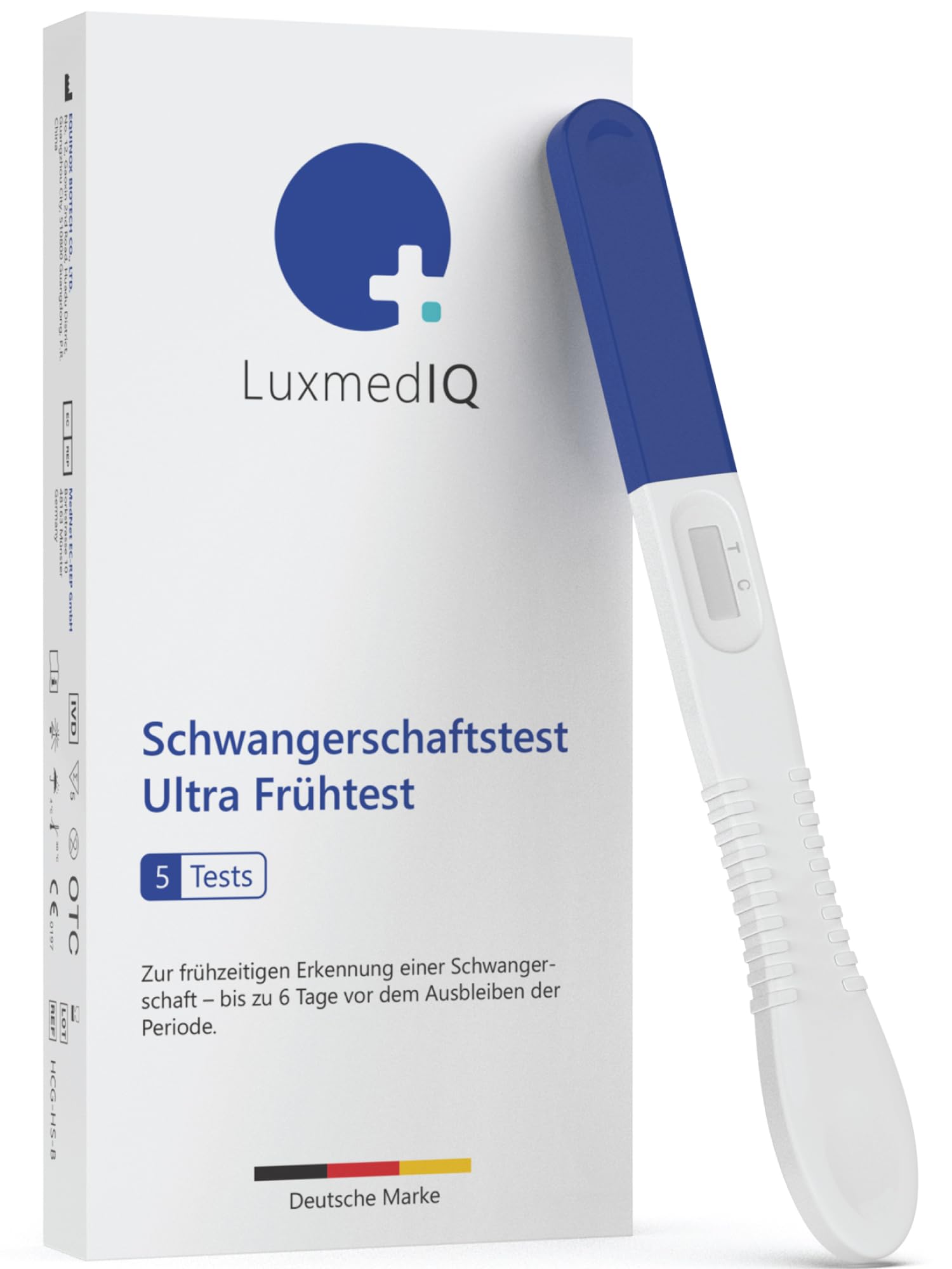 LuxmedIQ Schwangerschaftstest Ultra Frühtest - 6 Tage früher testen, 5er Pack