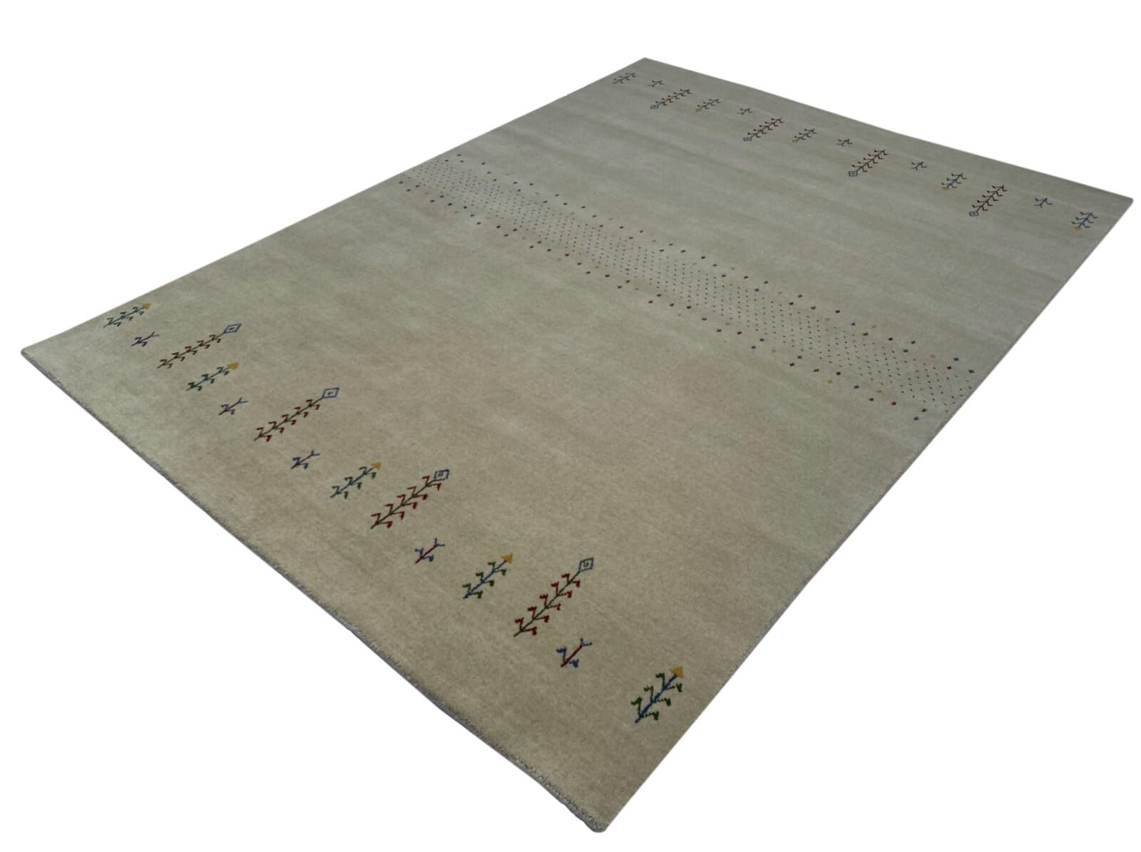 AC3 Wollteppich Gold 200 x 300 cm 100% Wolle handgewebt