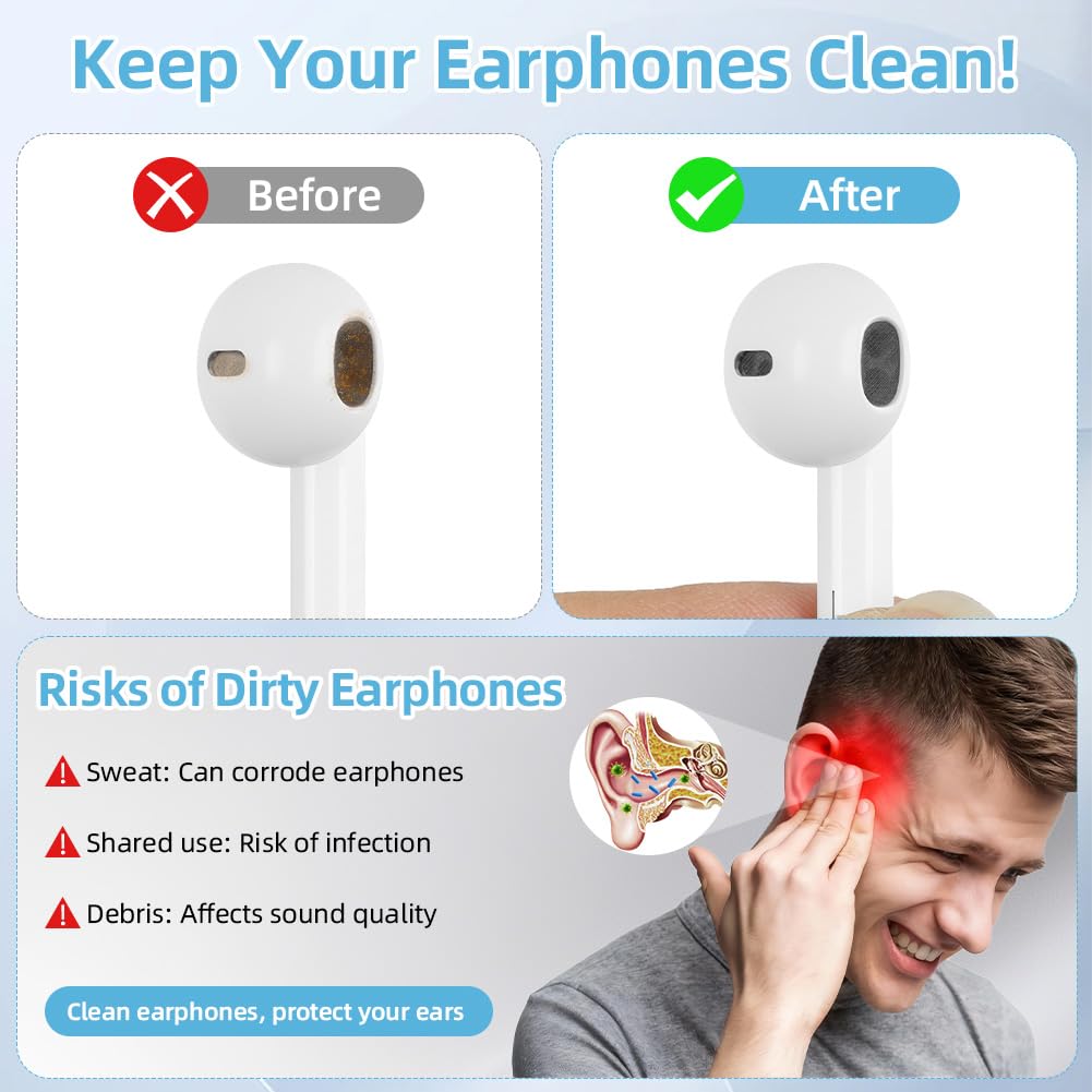 Kit di Pulizia, Pasta di Pulizias, Argilla Detergente, per Kit di Pulizia AirPod per Custodia di Ricarica AirPods, Cuffie, Telefono, Dispositivi Elettronici (Verde)