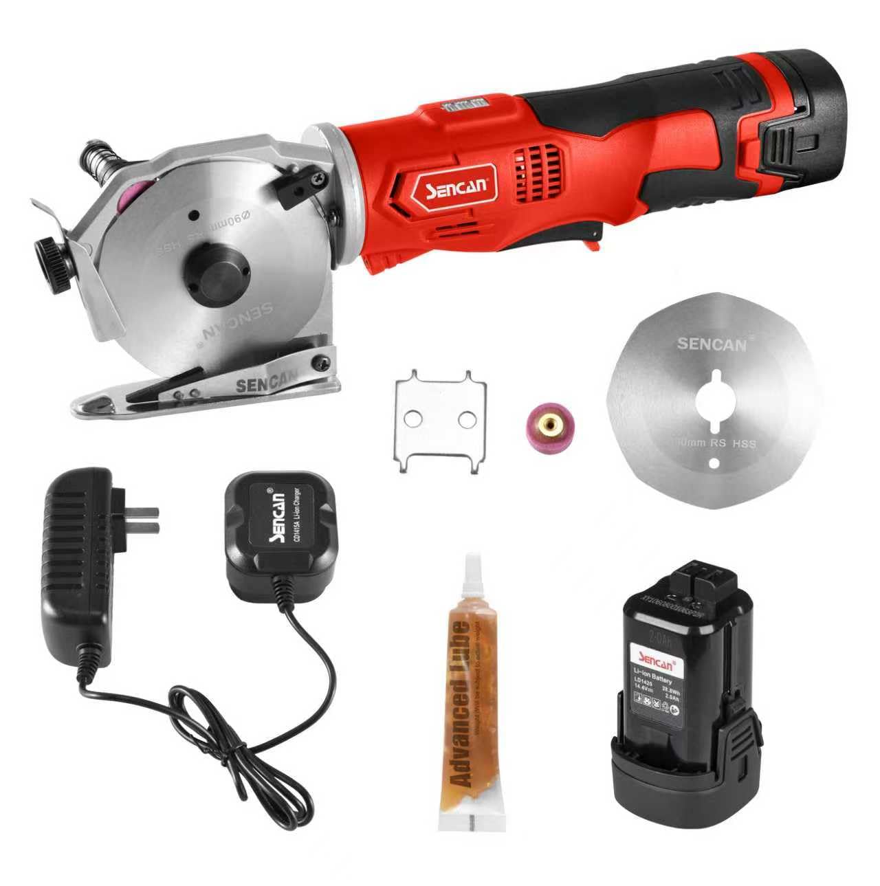 Cordless Electric Rotary Shear Cutter, Multi-layer Electric Fabric Scissors with 1.3 inch Cutting Thickness