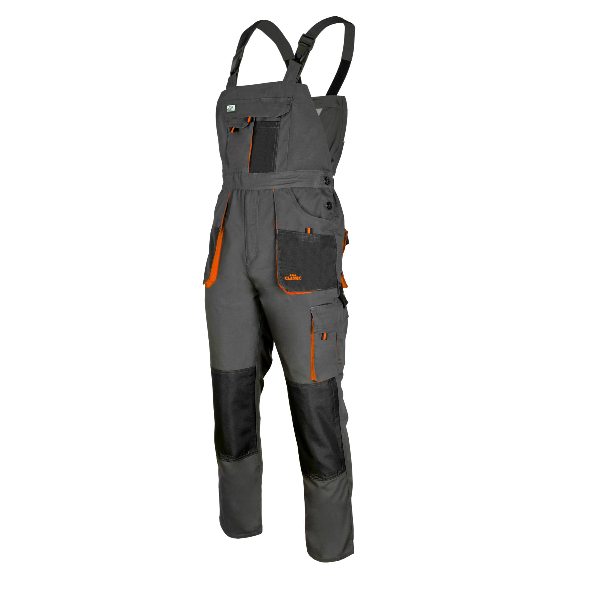 Latzhose Arbeitshose graphit 270g/m2 CLASSIC Handwerker KFZ Gärtner Mechaniker, Grau, 52