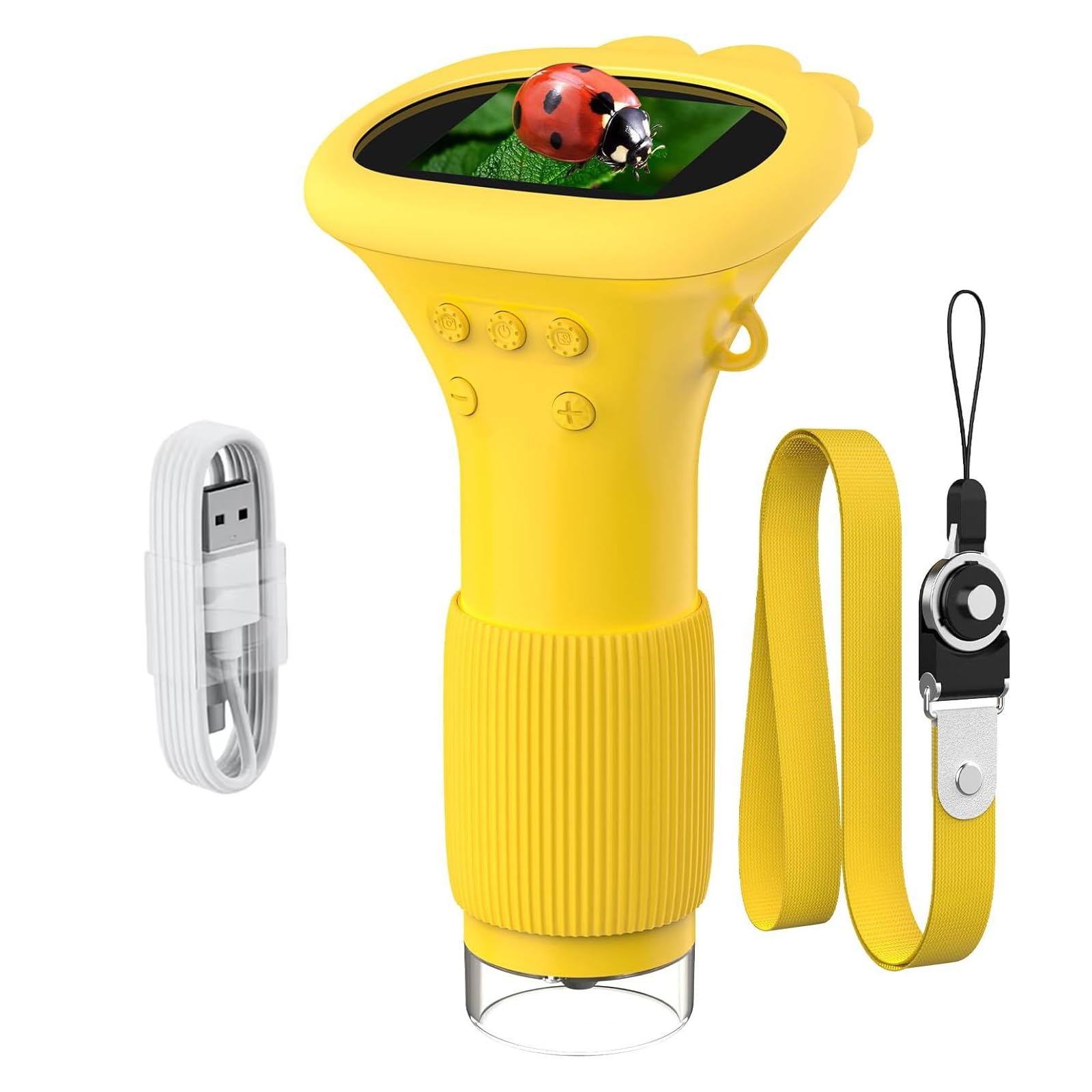 Kids Science Tool 1000X USB Rechargeable Microscope Camera Video for Discovery Scientific Exploration Rechargeable Microscope