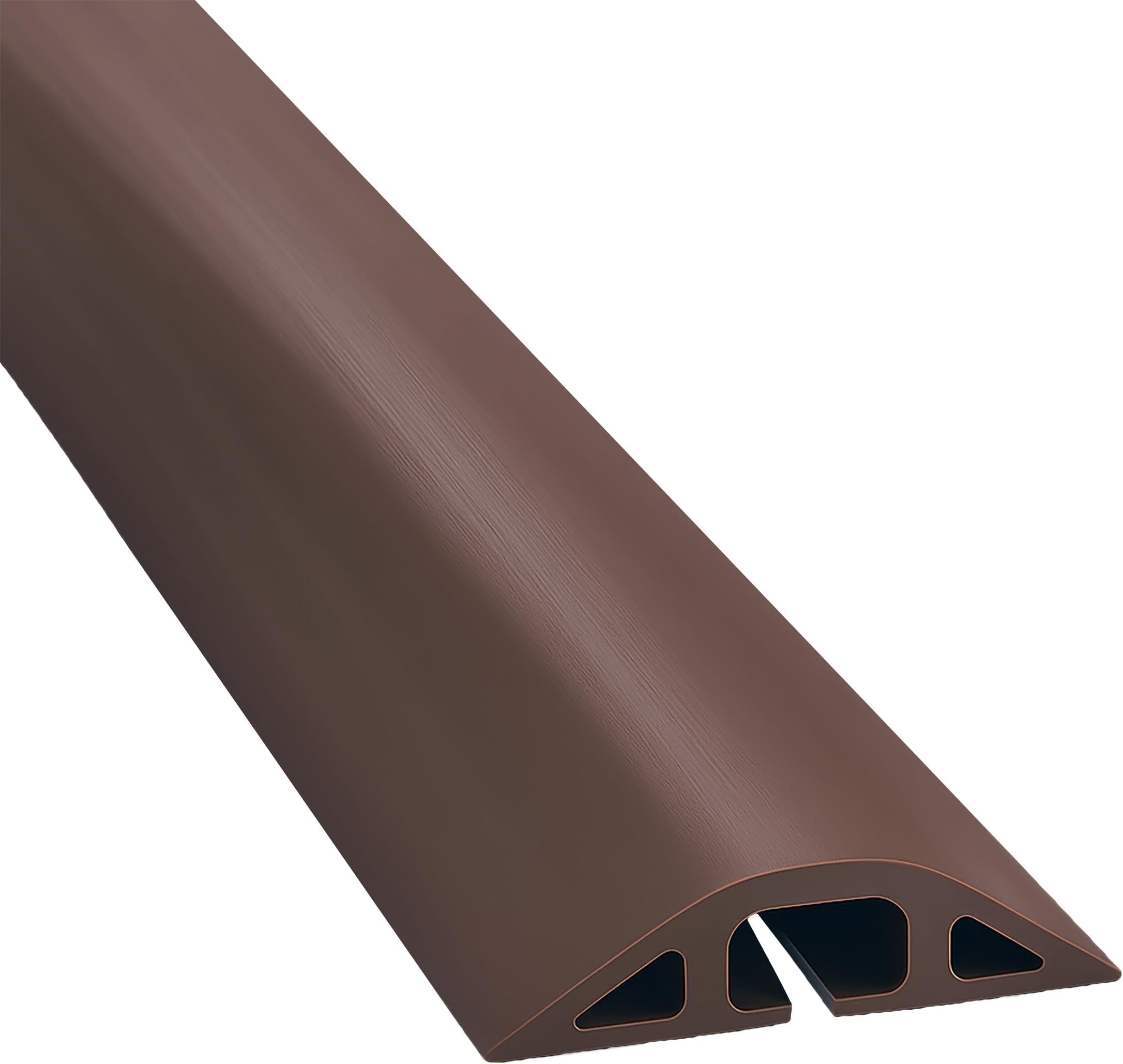 Electriduct D-2 Rubber Duct Cord Cover - 10 Feet Brown Floor Cable Protector