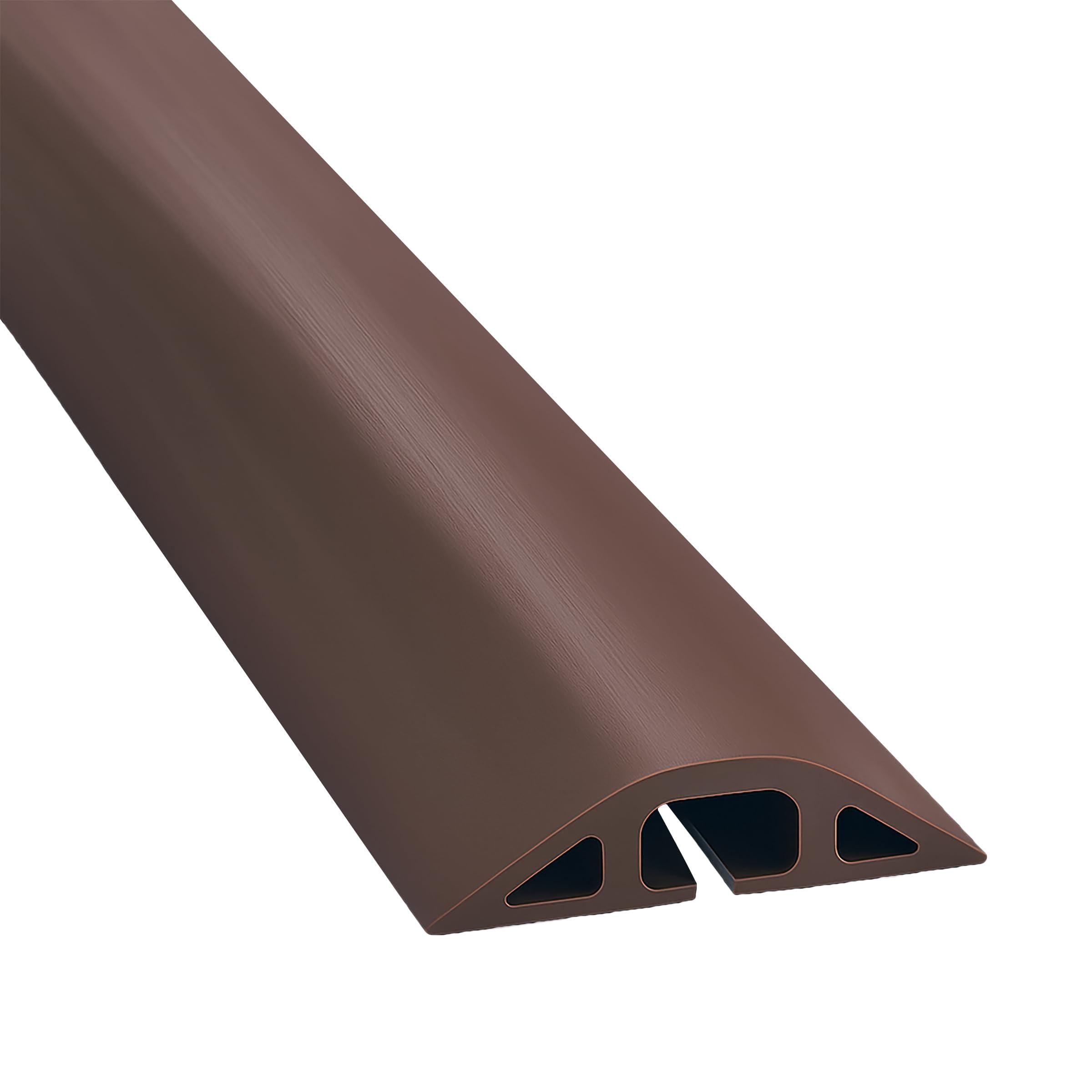 Electriduct D-2 Rubber Duct Cord Cover - 10 Feet Brown Floor Cable Protector