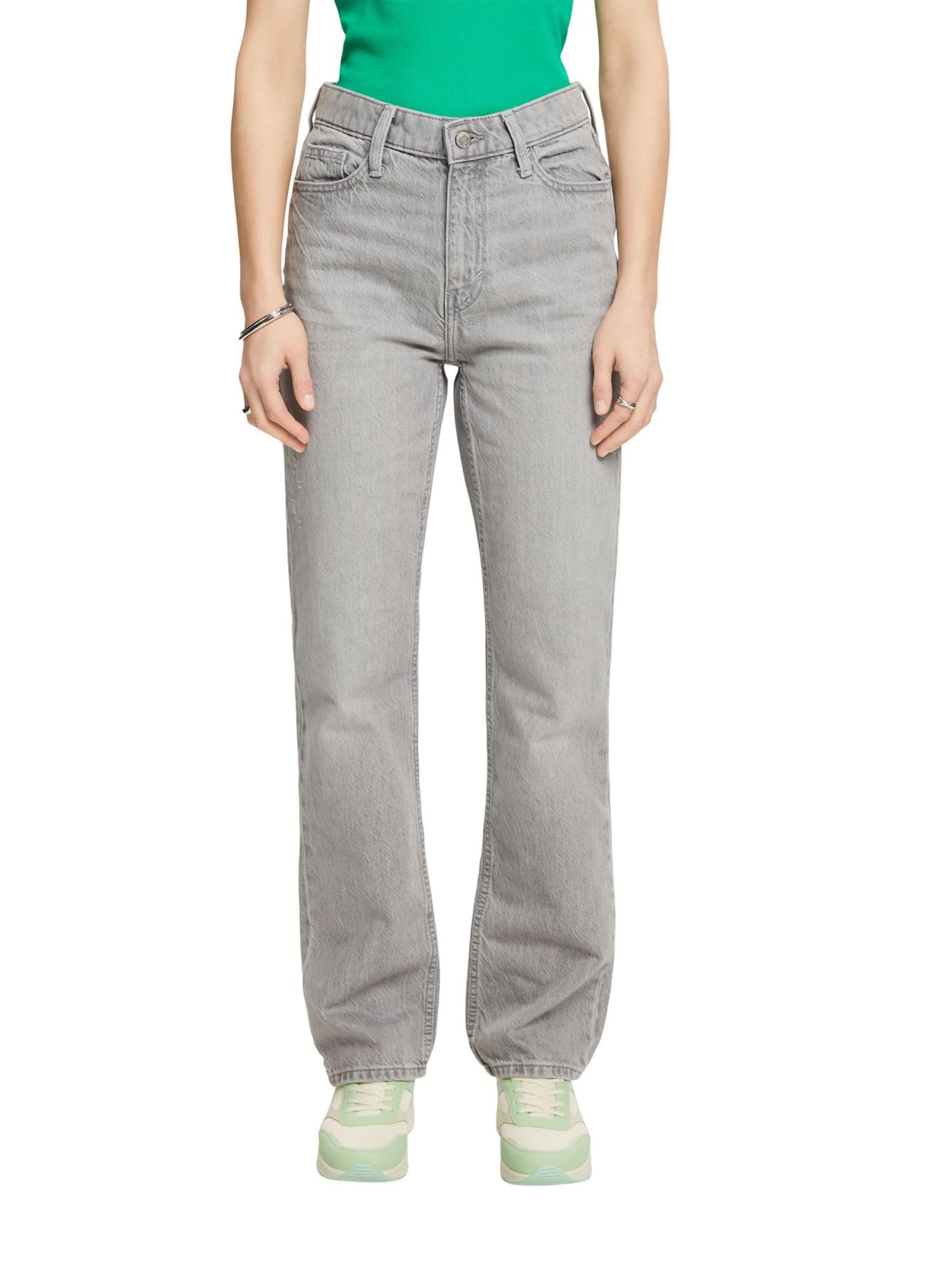 ESPRIT Women's 024ee1b347 Jeans, 923/Grey Light Wash, 34W x 32L