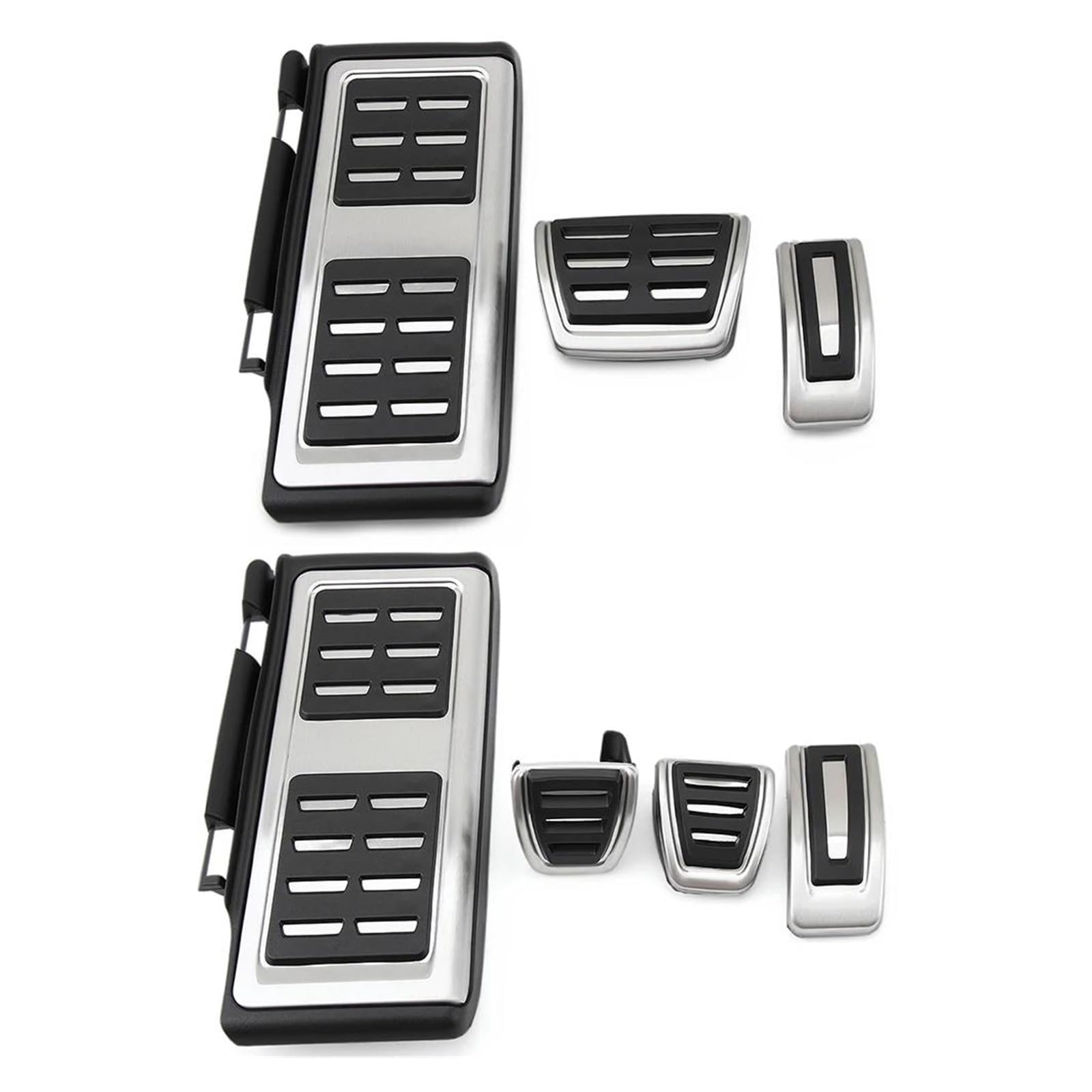 Pédales Frein Couvercle De Protection des Pédales De Voiture, Couvercle d'embrayage De Frein À Carburant, pour VW pour Tiguan 2017 2018 2019 2020 2021 Freins Pédale Couvr(3 Pcs AT with Rest)