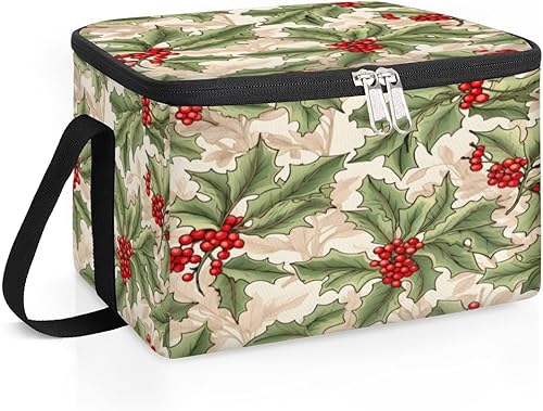 Miniatura 2 de Bolsa de almuerzo aislada con textura moderna de Navidad para mujeres, reutilizable, bolsa cuadrada de comida para adultos y hombres, lonchera más