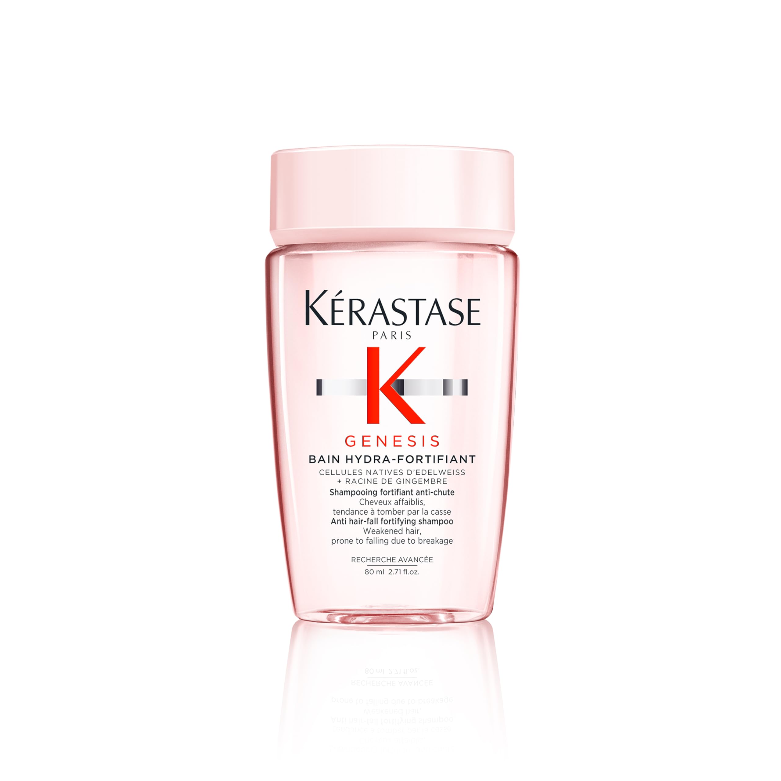Kérastase Genesis Hydra-Fortifying Anti Hair-Fall Shampoo for weakened hair prone to falling due to breakage. Enriched with Aminexil
