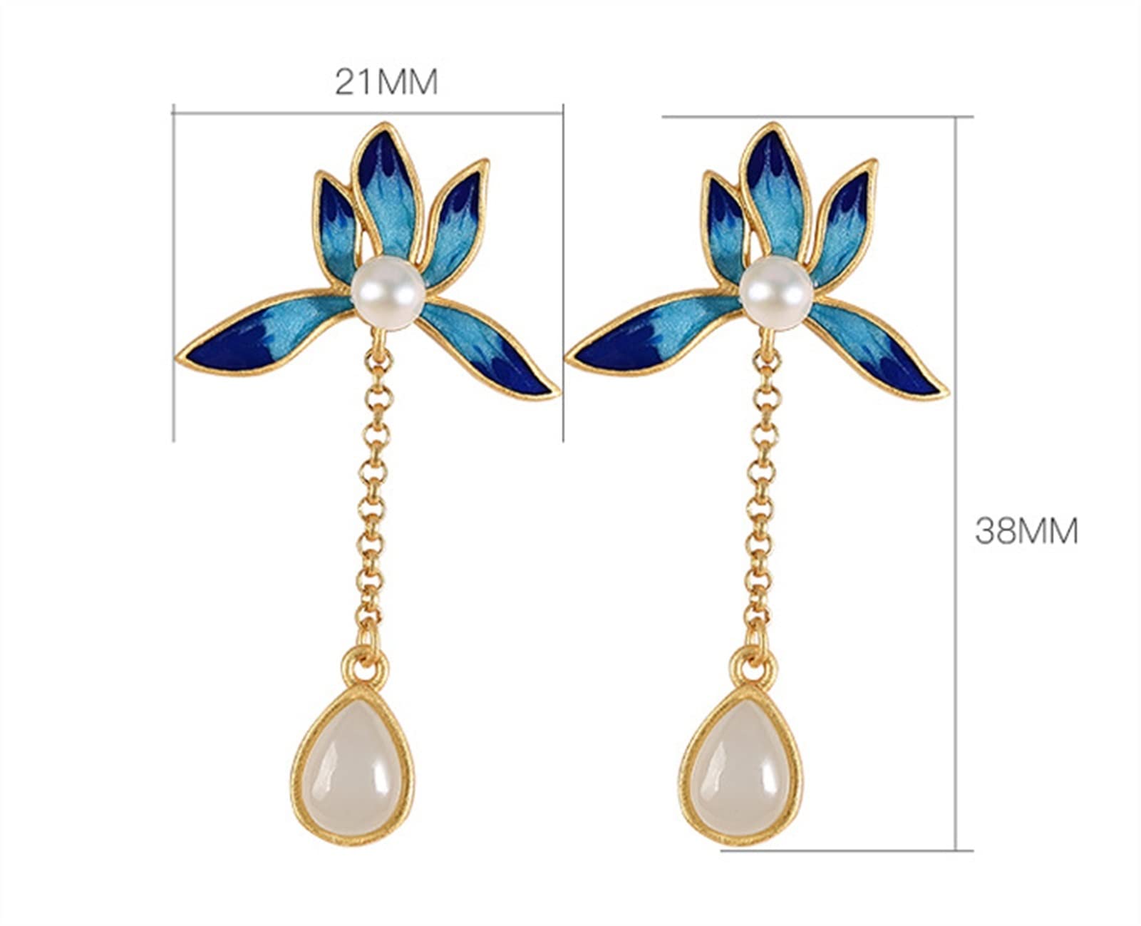 Pendientes de plata S925 bañados en oro para mujer Pendientes de plata para novia