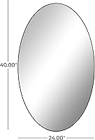 Vista 92 de Deco 79 Espejo de pared simplista de madera con marco minimalista fino, 24 x 1 x 24 pulgadas, blanco