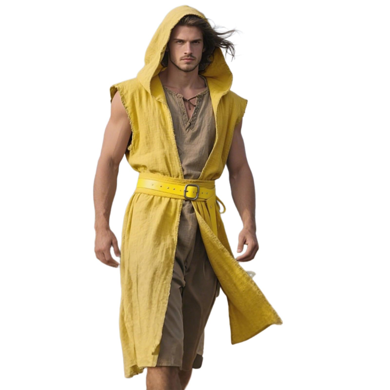 ljhnba Practical Medieval Tabard Costume Sleeveless Design Soft Cotton Easy Wear Renaissances Tabard for Cosplay Enthusiasts Cotton Cosplay Tunics