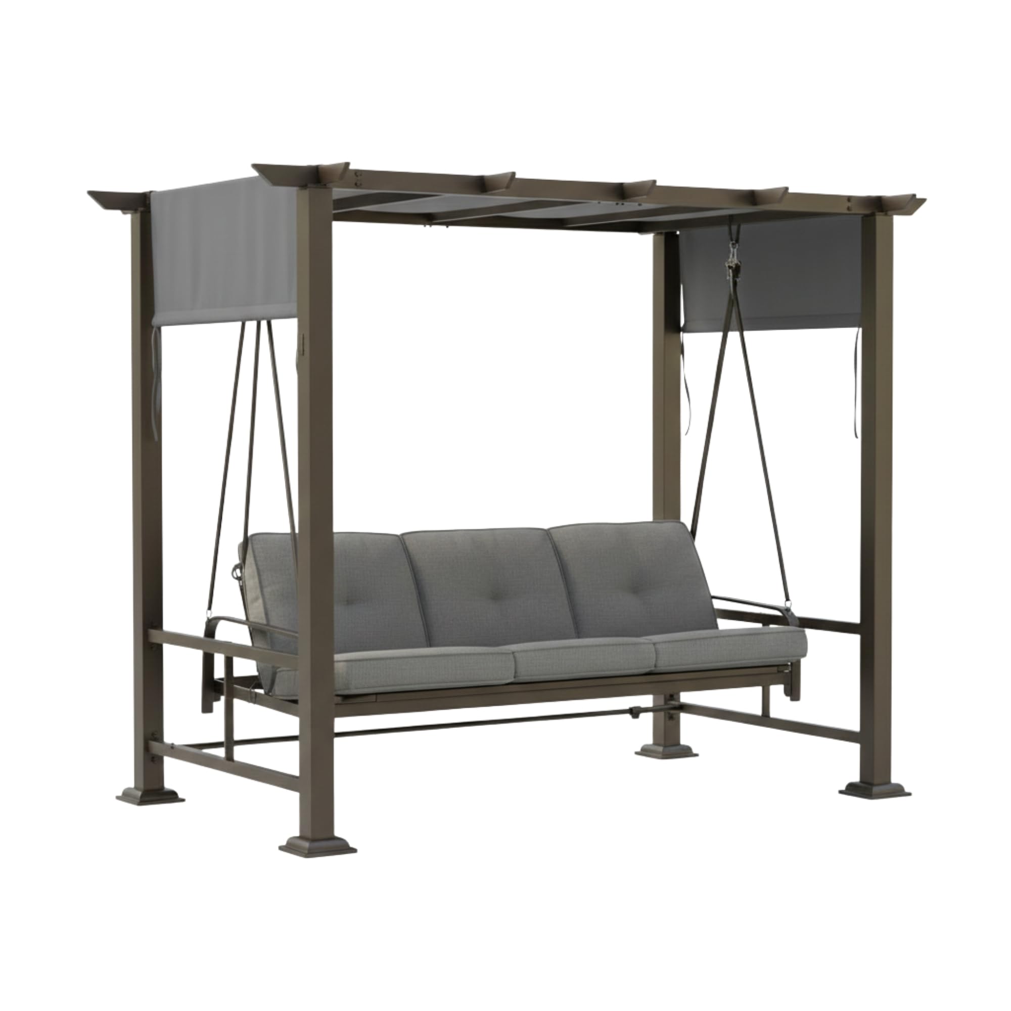 Garden Winds Replacement Canopy Top Cover for Broyhill Pergola Daybed Swing - Riplock 350 - Slate Gray-picture-35