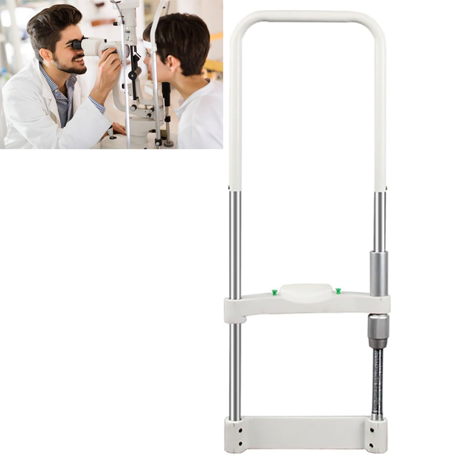 Vision Training - Supporto per la fronte, mentoniera regolabile per strumenti ottici, design stabile del vassoio curvo, ideale per centri di optometria e negozi di ottica