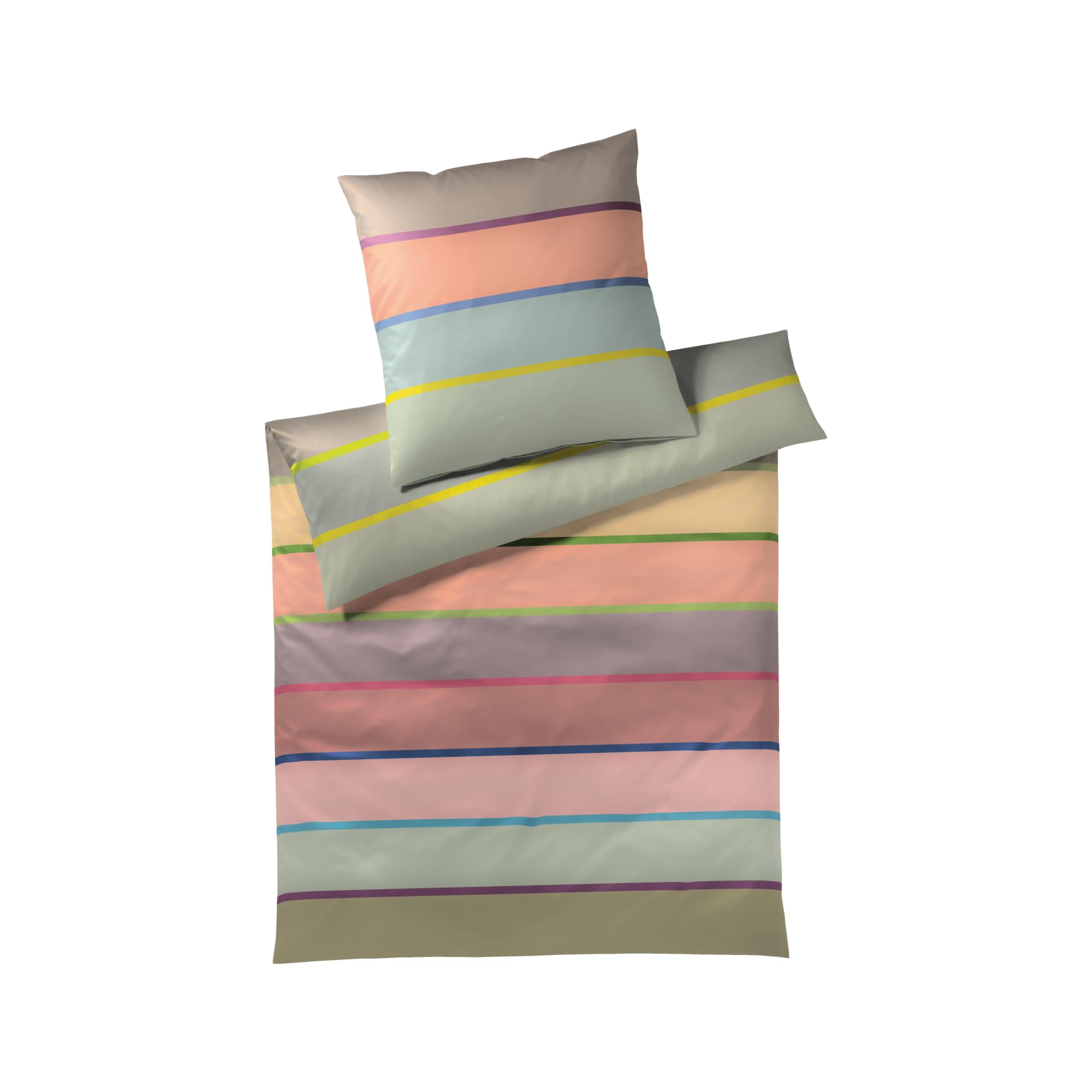 Remember Bettwäsche Cambridge 135 x 200 cm – Mako-Satin Bettwäsche Set aus 100% Baumwolle, 2-teilig mit Reißverschluss, farbenfrohe Designer Bettwäsche, atmungsaktiv & temperaturausgleichend