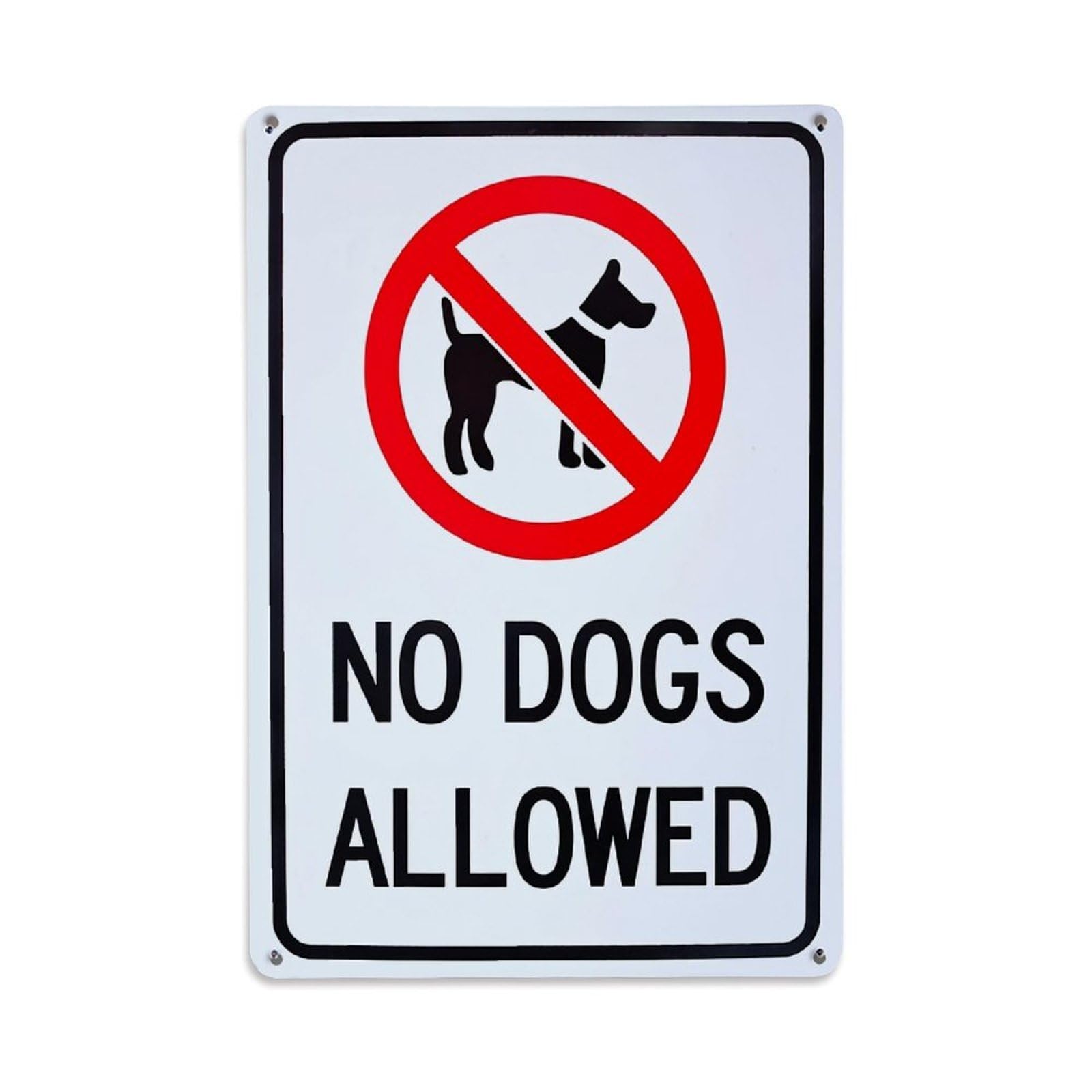 Jdfenggu Vintage No Dogs Allowed Sign Pattern Retro Metal Tin Sign, Decor Art Poster For Bar, Home, Man Cave, Kitchen, Laundry Room Gift 8X12inch