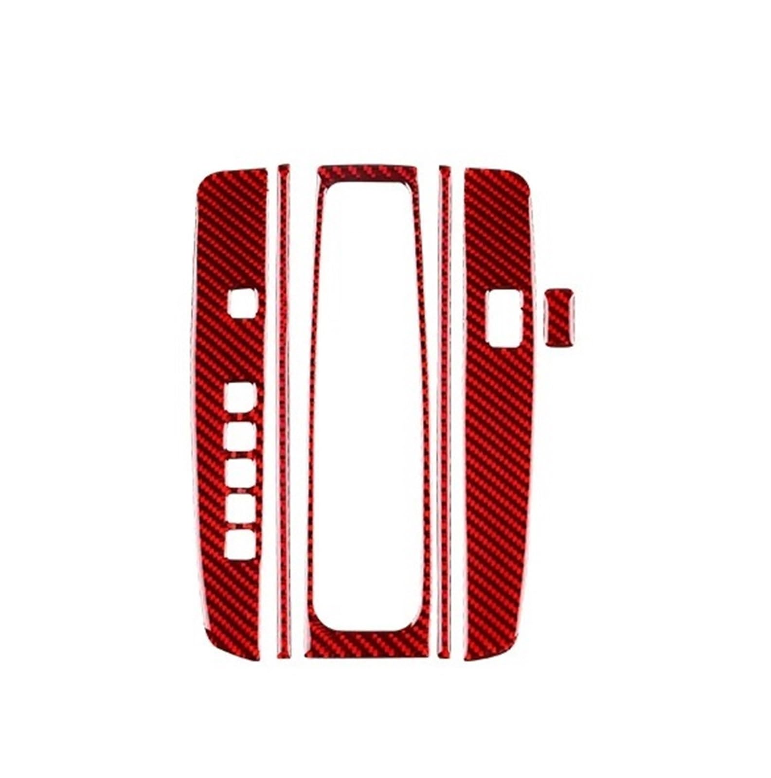 Car Interior Moulding Trim for Accord 2013 2014-2017 LHD Car Central Gear Shift Panel Interior Trim Cover Real Soft Carbon Fiber Sticker Interior Accessories(Gear for LHD Red)
