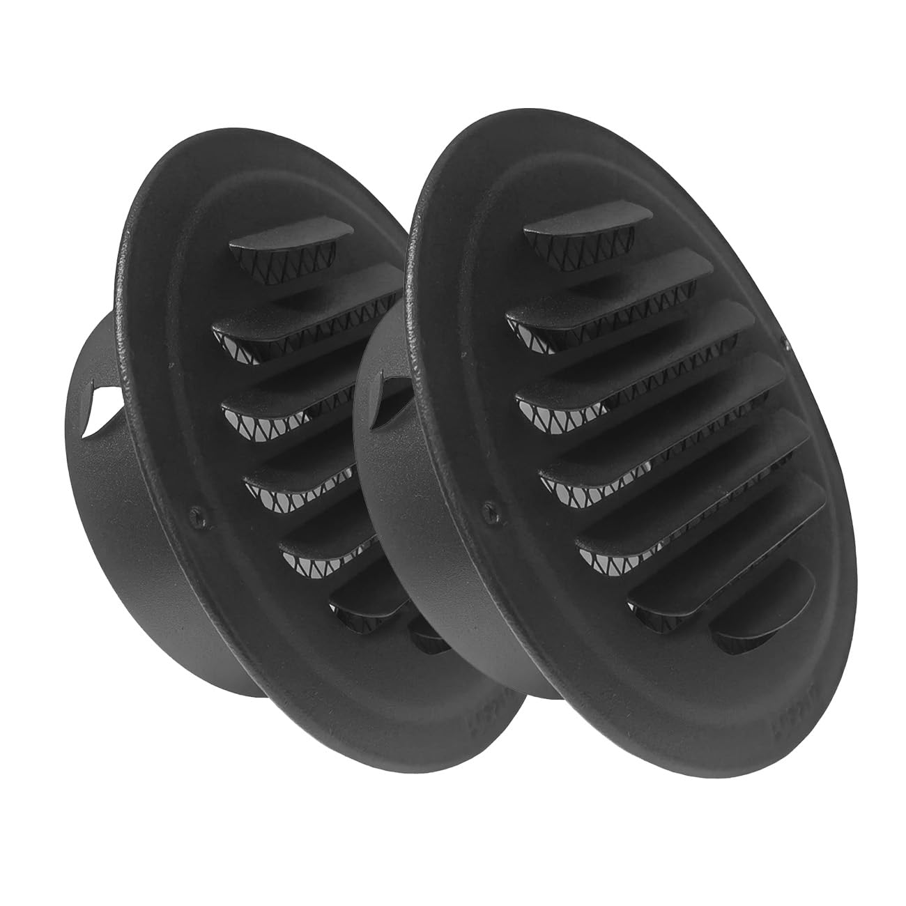 Grille d'aération 100mm pour cheminée et hotte de cuisine, lot de 2 noirs en inox