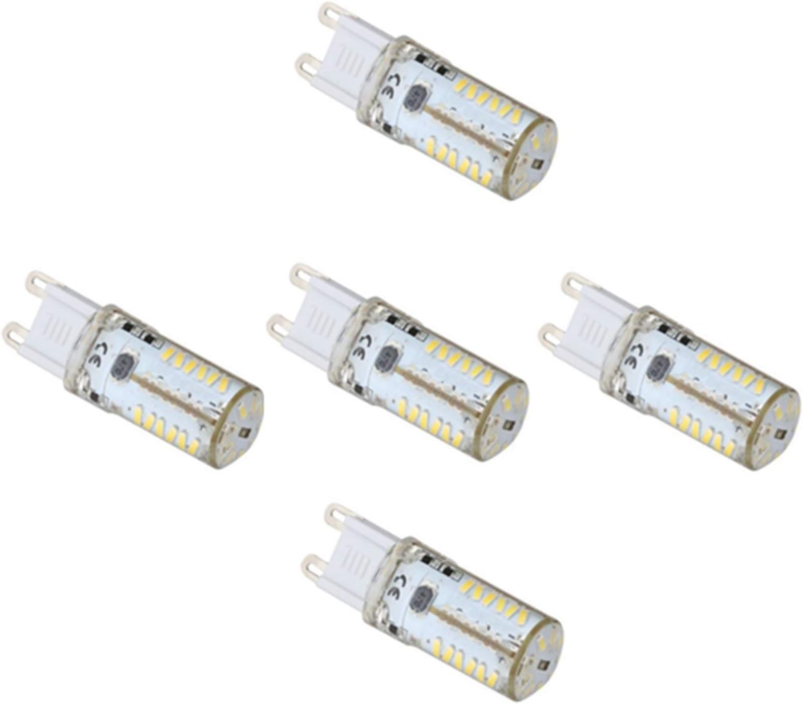 12V G9 Led Light Bulbs Warm White 3000K 4 Watt 57 SMD 3014 AC / DC 12V / 10-20V Equivalent to 30W Halogen Track Bulb,5-Pack
