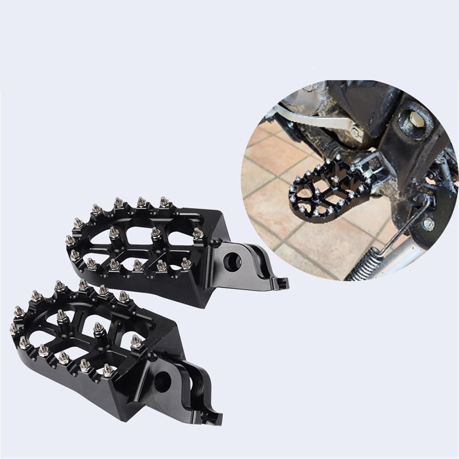 Motorrad Fußrasten, für Derbi Senda DRD Racing/Pro R Anti-Rutsch-Textur CNC-Aluminiumlegierung Motorrad-Fußrasten, Fußrasten, Fußstütze Ersatz,D
