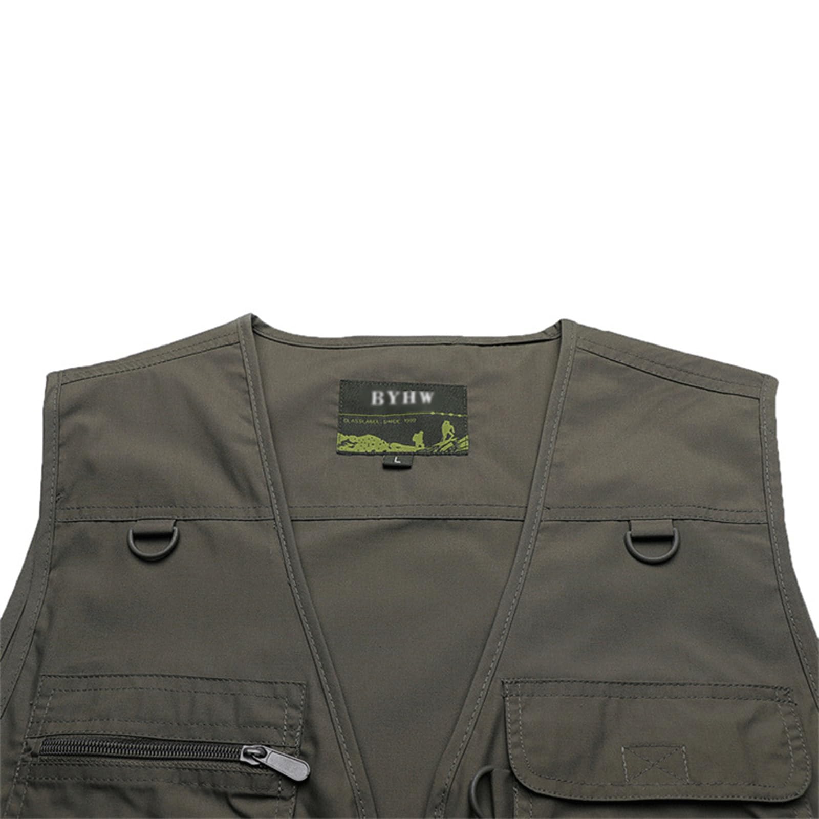 Wygwlg Gilet da uomo multitasche sciolto di grandi dimensioni, Giacca da uomo casual da lavoro all'aperto da pesca, da viaggio, per foto, Giacca casual senza maniche Taglie forti Capispalla slim fit