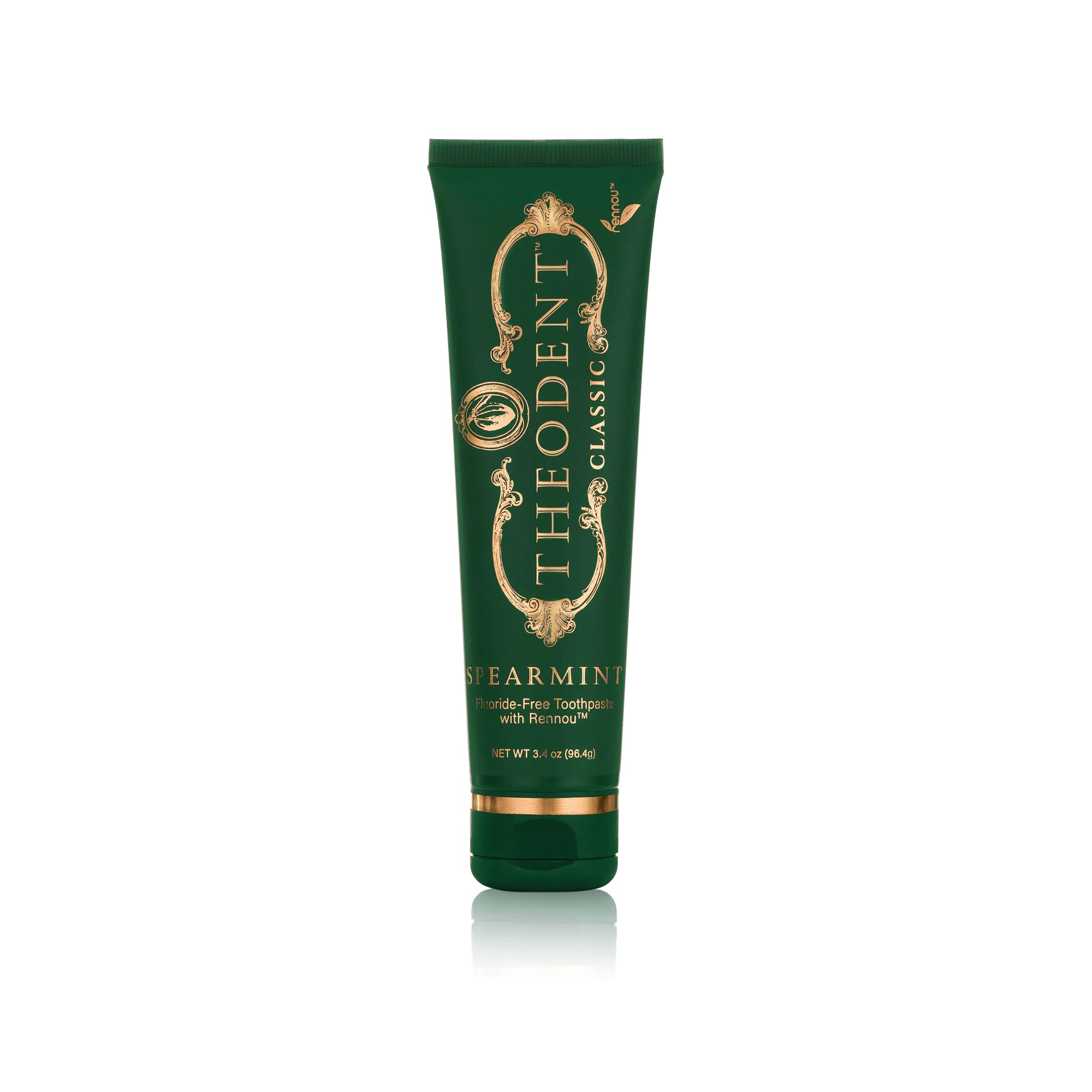 Theodent Classic Dentifricio - Senza Fluoro con Rennou - Cura dello Smalto ed Effetto Sbiancante - Senza SLS - Gusto Menta - Pacco da 2 (2 x 96,4 g)
