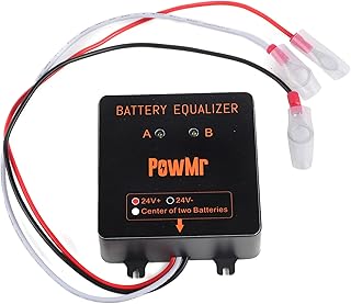 Balanceador de Bateria, Equalizador de Bateria Balanceador de Solar Preto Com Proteção de Conexão Reversa 2 X 12V Mantenha a Bateria Saudável e Prolongue a Vida útil da Bateria