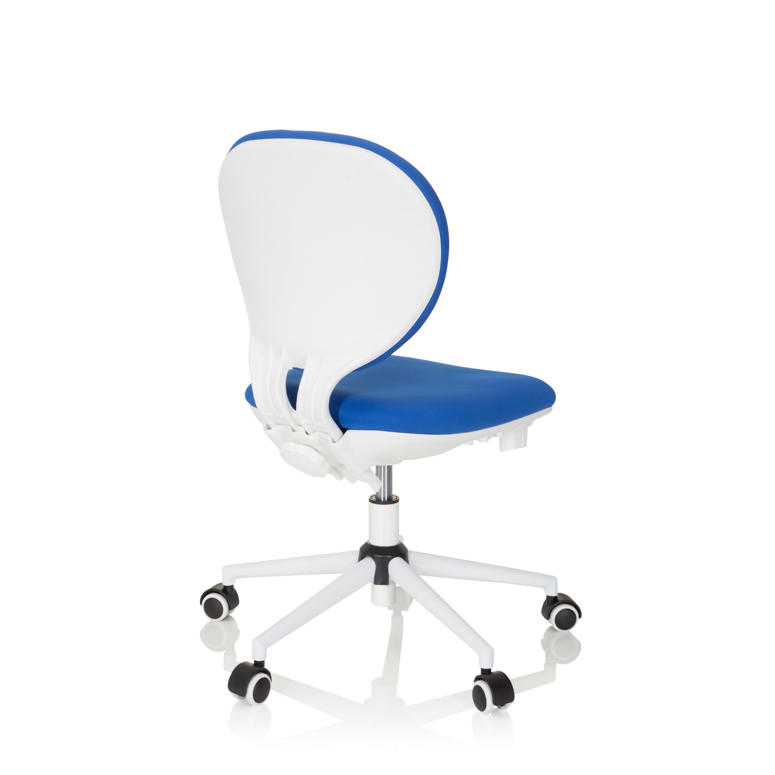 hjh OFFICE 670970 Kinder- und Jungenddrehstuhl Kid VIVO Stoff Blau/Weiß Kinderbürostuhl mit höhenverstellbarer Rückenlehne