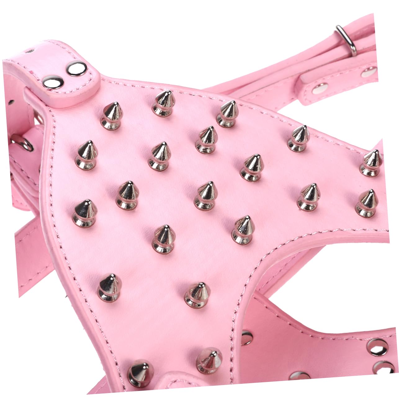 Pettorina per Cani Spike in Pu Rosa per Pitbull Terrier