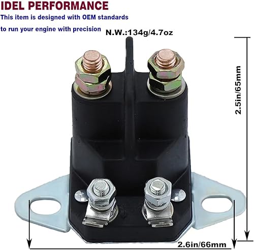 Miniatura 2 de 117-1197 Solenoide de arranque 12V para Toro Timecutter ss5000 z4200 ss4225 ss4235 piezas 4 terminales 12 voltios solenoide para Toro 1-513075