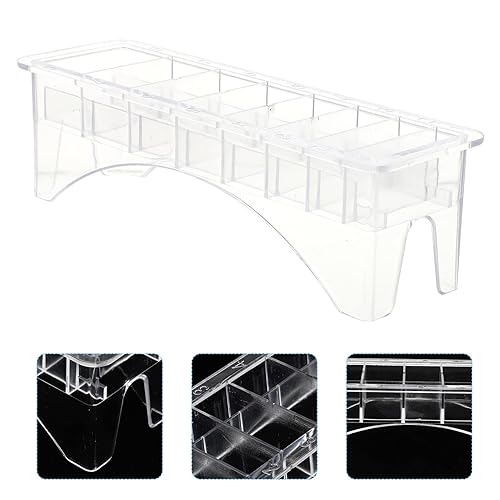 Miniatura 14 de Beaupretty Caja de almacenamiento de peine para cortapelos, transparente, 10 compartimentos, para herramientas de cabello, organizador de suministros