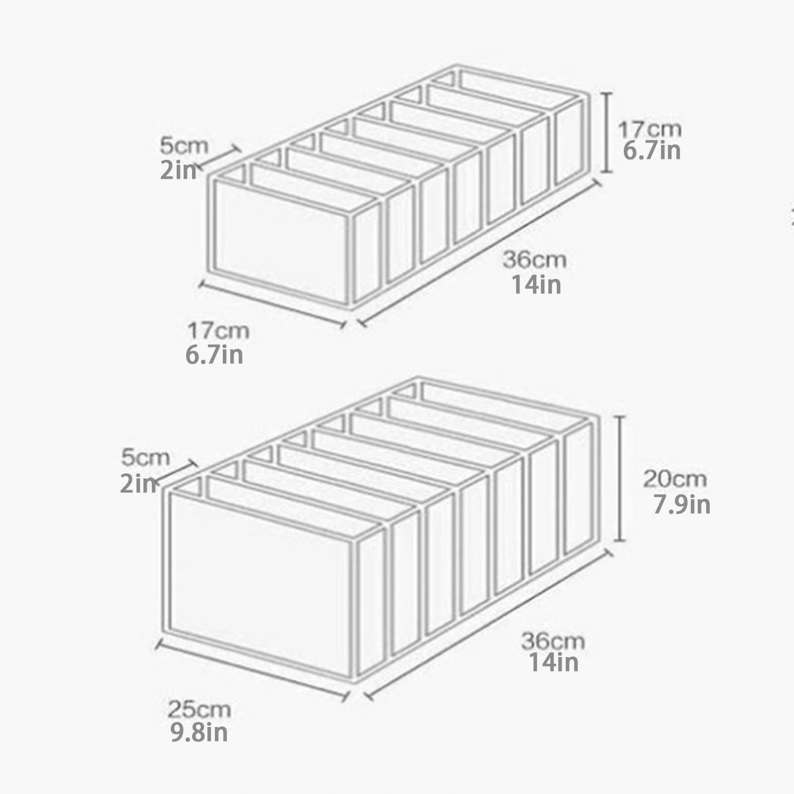 Organizer for armadio in rete non tessuta