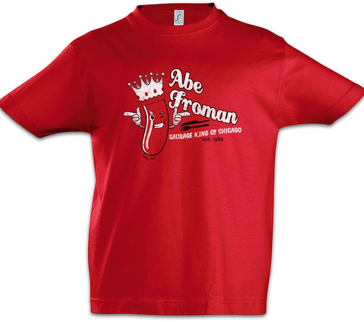 Urban Backwoods Boys Red Abe Froman Kids Children T-Shirt 6 Years