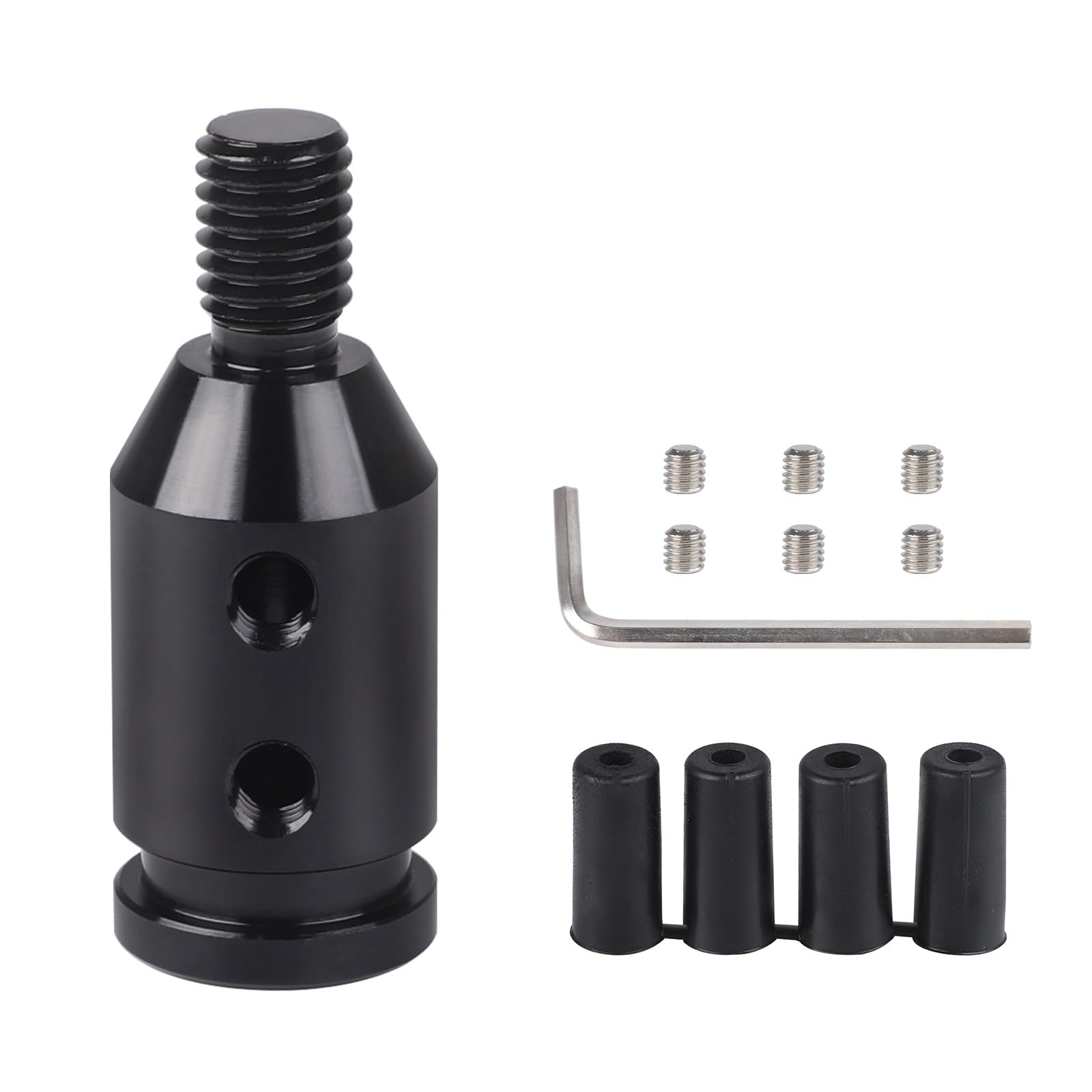 ANDO RACING Universal Gear Shift Knob Adapter 10x1.5, Aluminum Alloy Shifter Knob Adapter,Gear Shift Adapter for Non-Threaded Manual Shifters M10x1.5