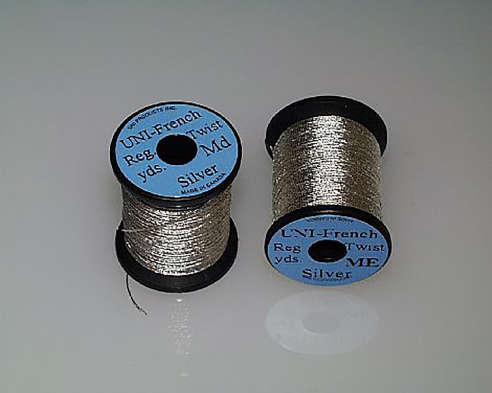UNI Silver French Twist Medium Size Spooled Wire (Tinsel)